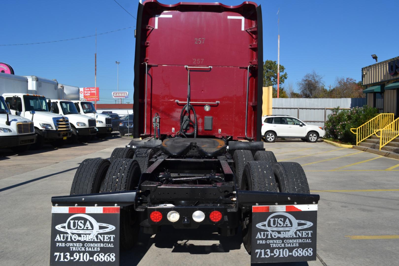 2017 MAROON KENWORTH T680 with an PACCAR MX13 12.9L 455HP engine, ULTRASHIFT 10SPD AUTOMATIC transmission, located at 9172 North Fwy, Houston, TX, 77037, (713) 910-6868, 29.887470, -95.411903 - 76" RAISED ROOF SLEEPER, DOUBLE BUNK, DUAL 135 GALLON FUEL TANKS, WB: 230", RATIO: 3.36, ALUMINUM WHEELS, BUILT-IN NAVIGATION, CRUISE CONTROL, POWER WINDOWS, LOCKS, & MIRRORS, ENGINE BRAKE, 53,200LB GVWR - Photo#5